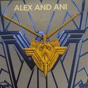 Alex and Ani Wonder Woman Shield 29” Gold Necklace